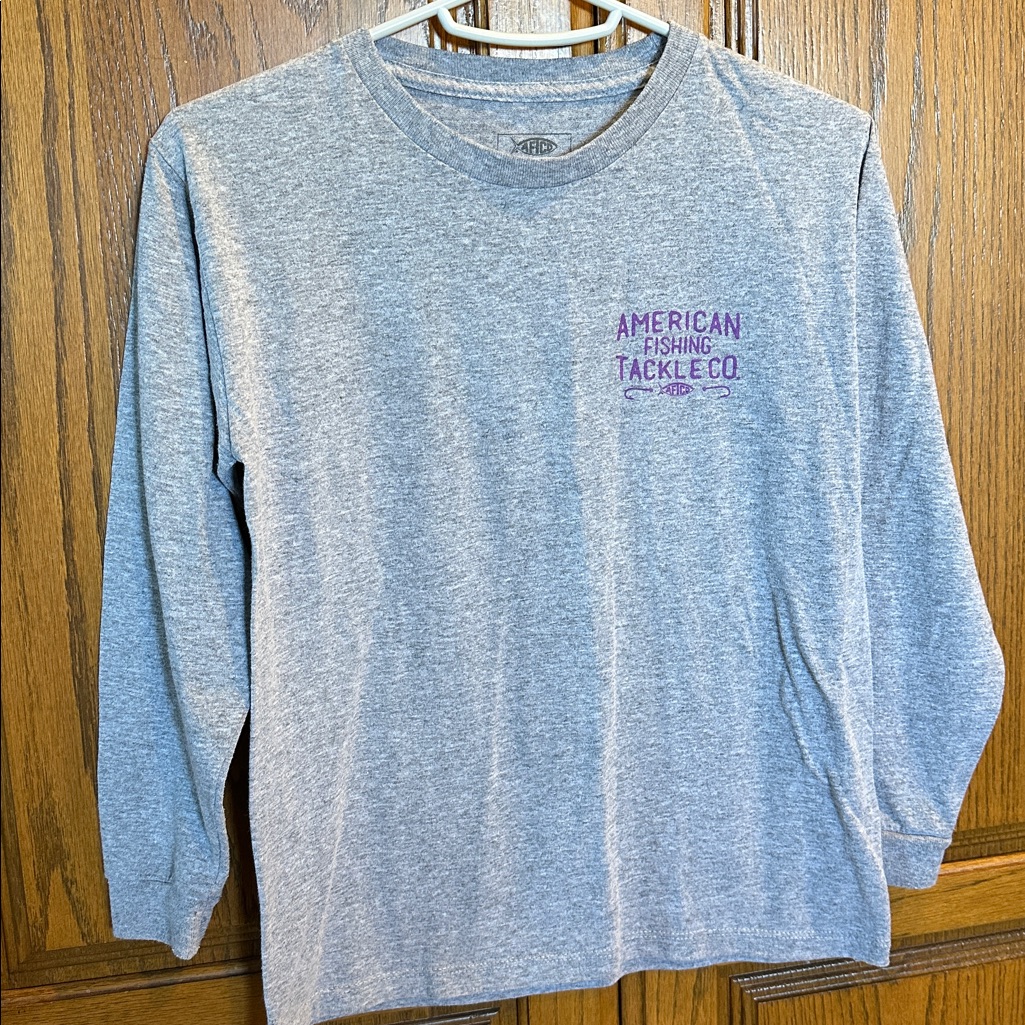 American Fishing And Tackle Long Sleeve Boys Tee American Fishing And Tackle Long Sleeve Boys Tee
